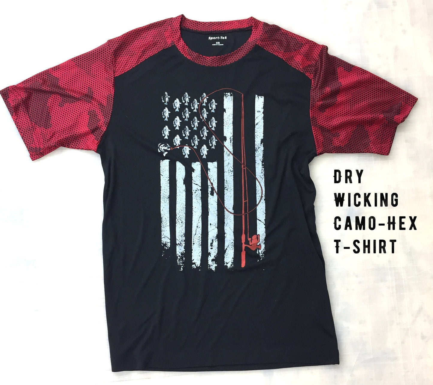 Fishing Flag T-shirt Dry Wicking Tee