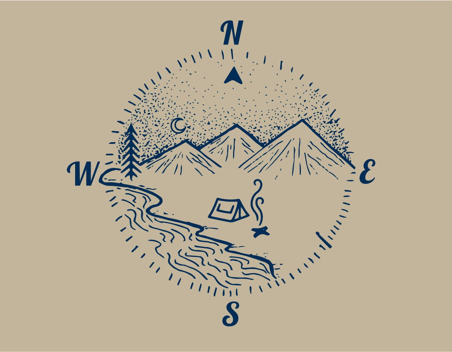 Camping Compass T-shirt