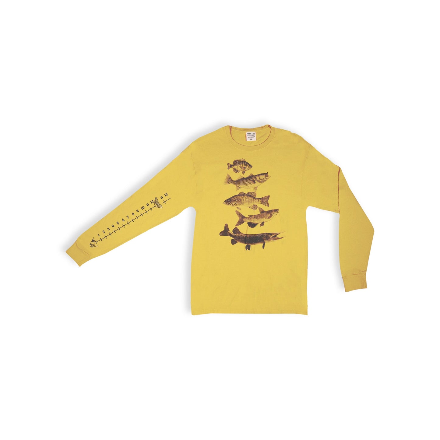 Cotton Fishing Shirt With Ruler To Measure Fish-Unisex-Freshwater Fish