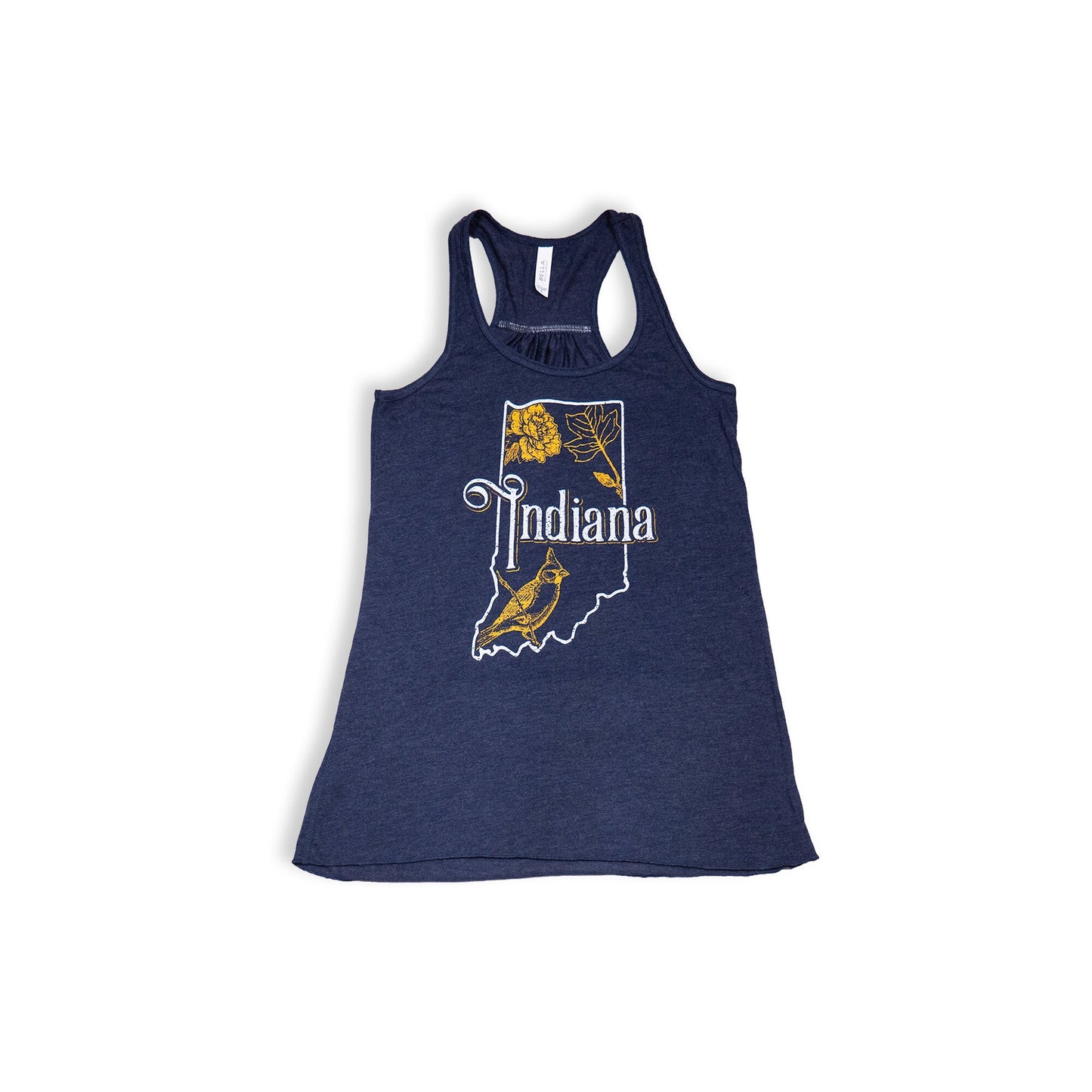 Official Indiana State T-shirt, Long Sleeve Tee and Hoodies-State Bird, State Flower, State Tree-Free Shipping