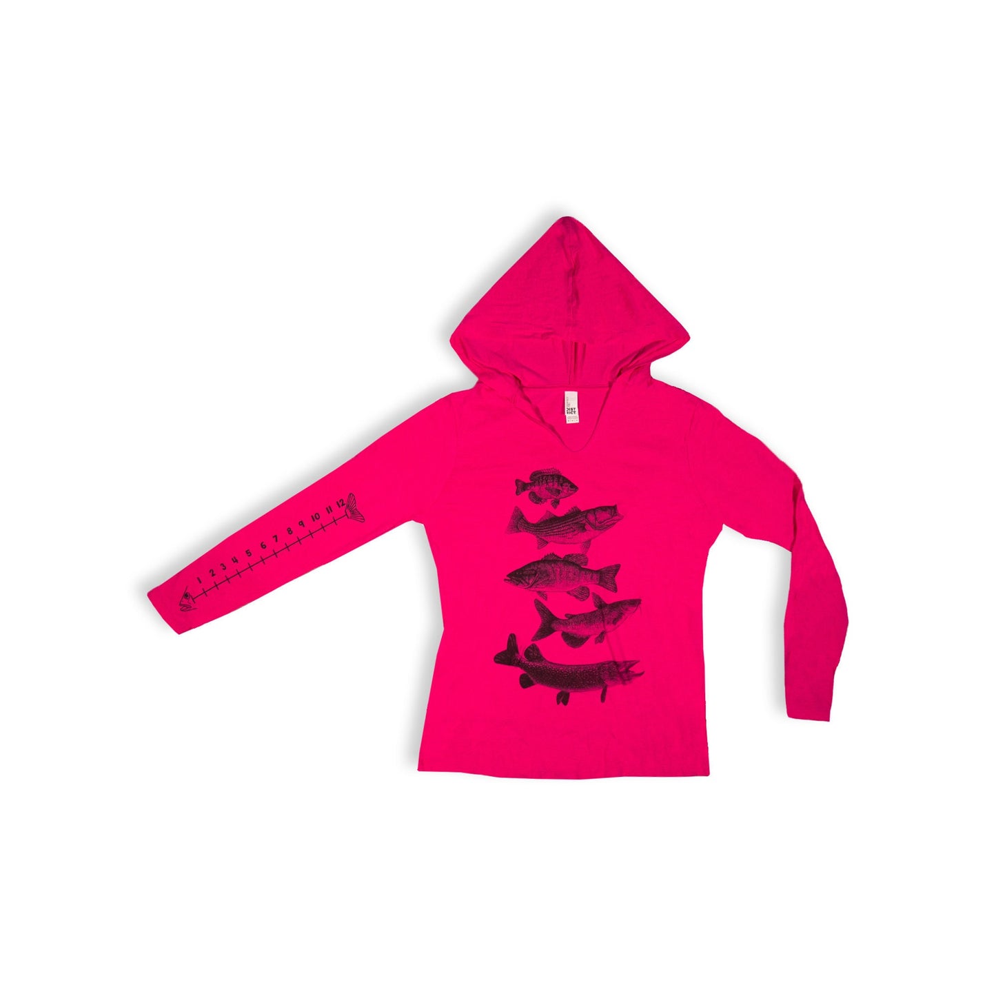 Women's Fish (fishing) Shirt With Ruler To Measure Fish Ladies T-shirt and Hooded T-shirt