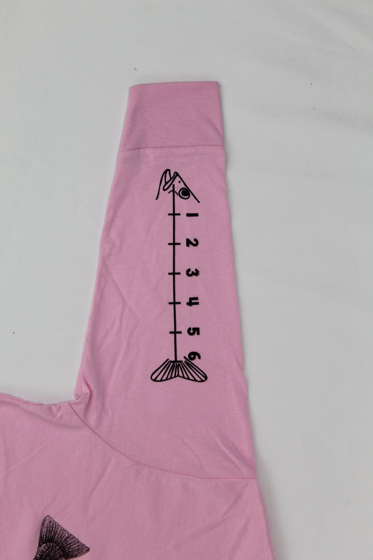 Toddler Fishing Shirt With Ruler To Measure Fish- Kids Long Sleeve Tee
