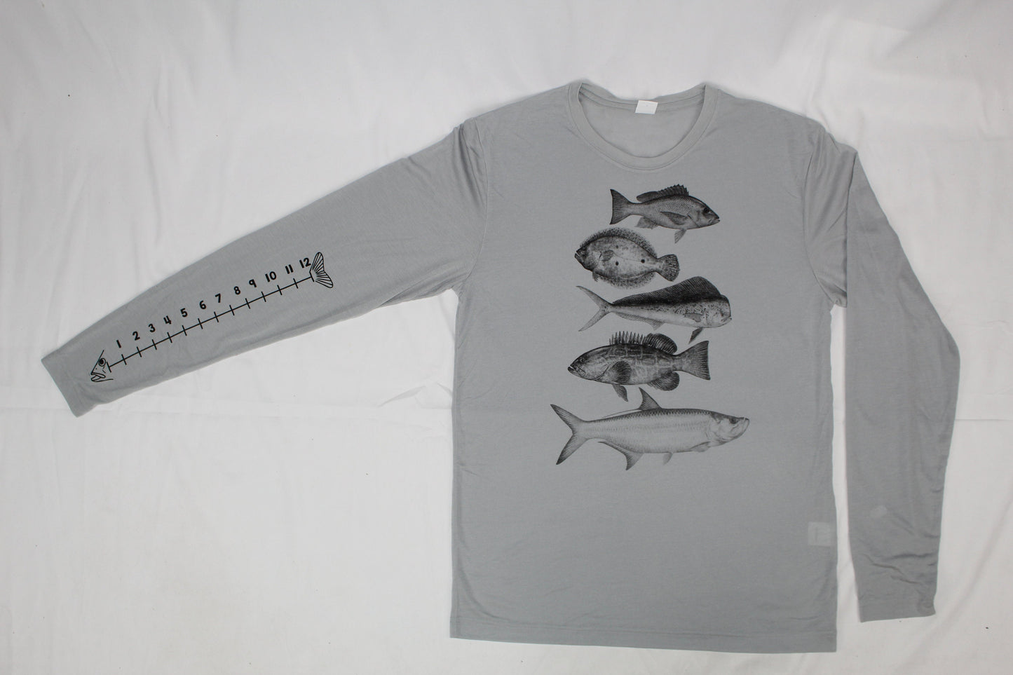 Dry Wicking Fishing Shirt With Ruler To Measure Fish-Unisex-Freshwater Fish
