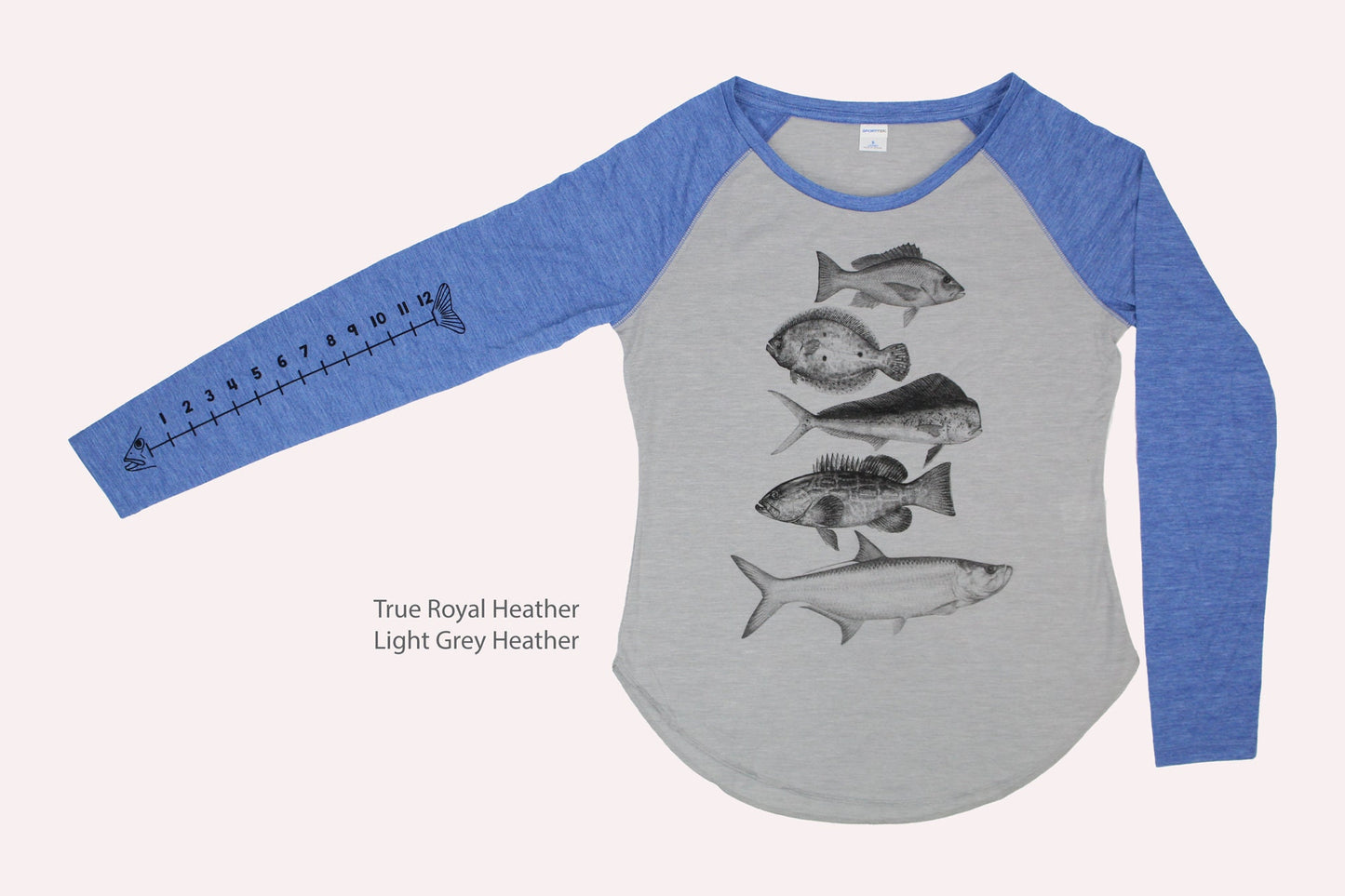 Women's Ocean Fish (Saltwater fishing) Shirt With Ruler To Measure Fish Ladies T-shirt