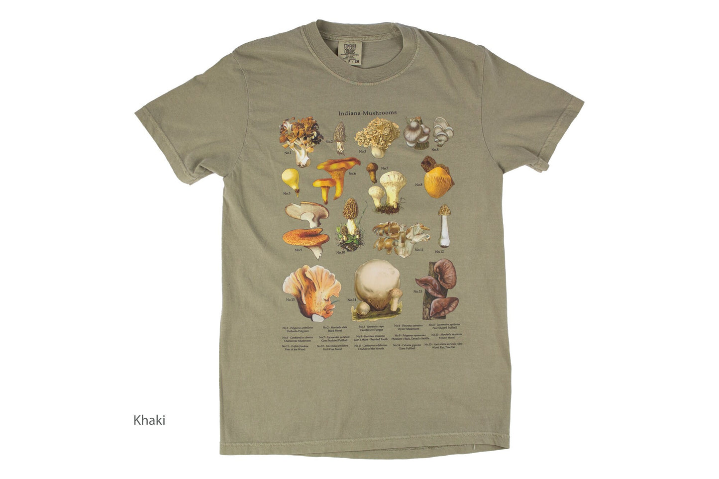 Mushrooms of Indiana shirt. Morels and other mushrooms!