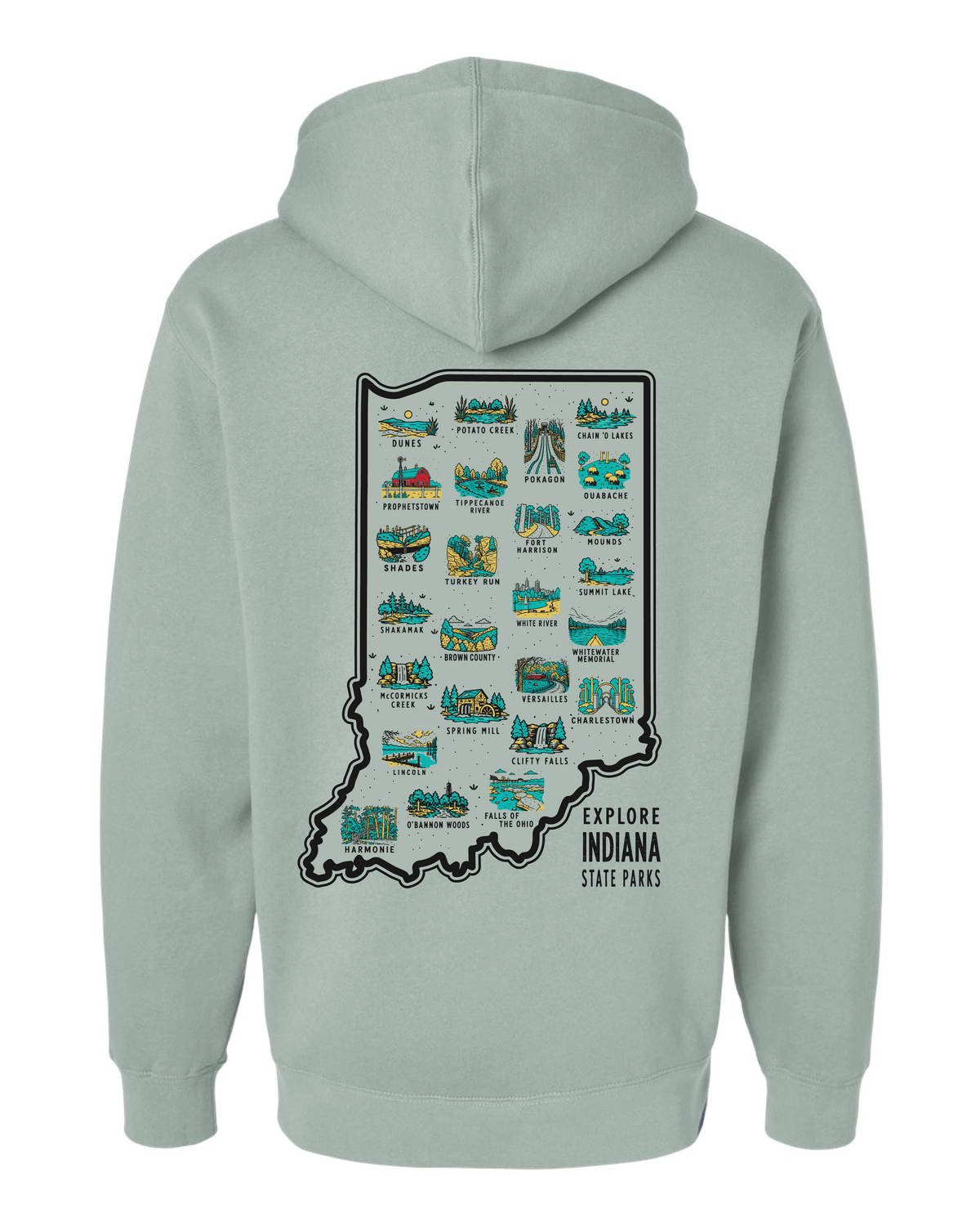 All Indiana State Parks Hooded Sweatshirt