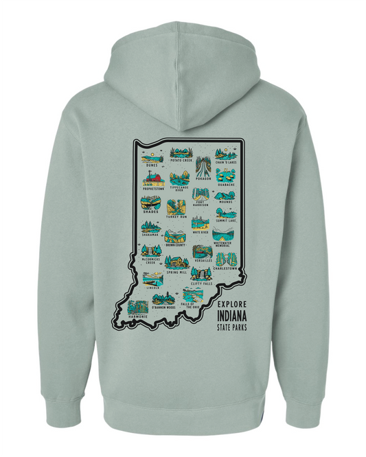 All Indiana State Parks Hooded Sweatshirt