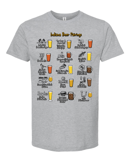 Indiana Beer Pairings Short Sleeve T-shirt