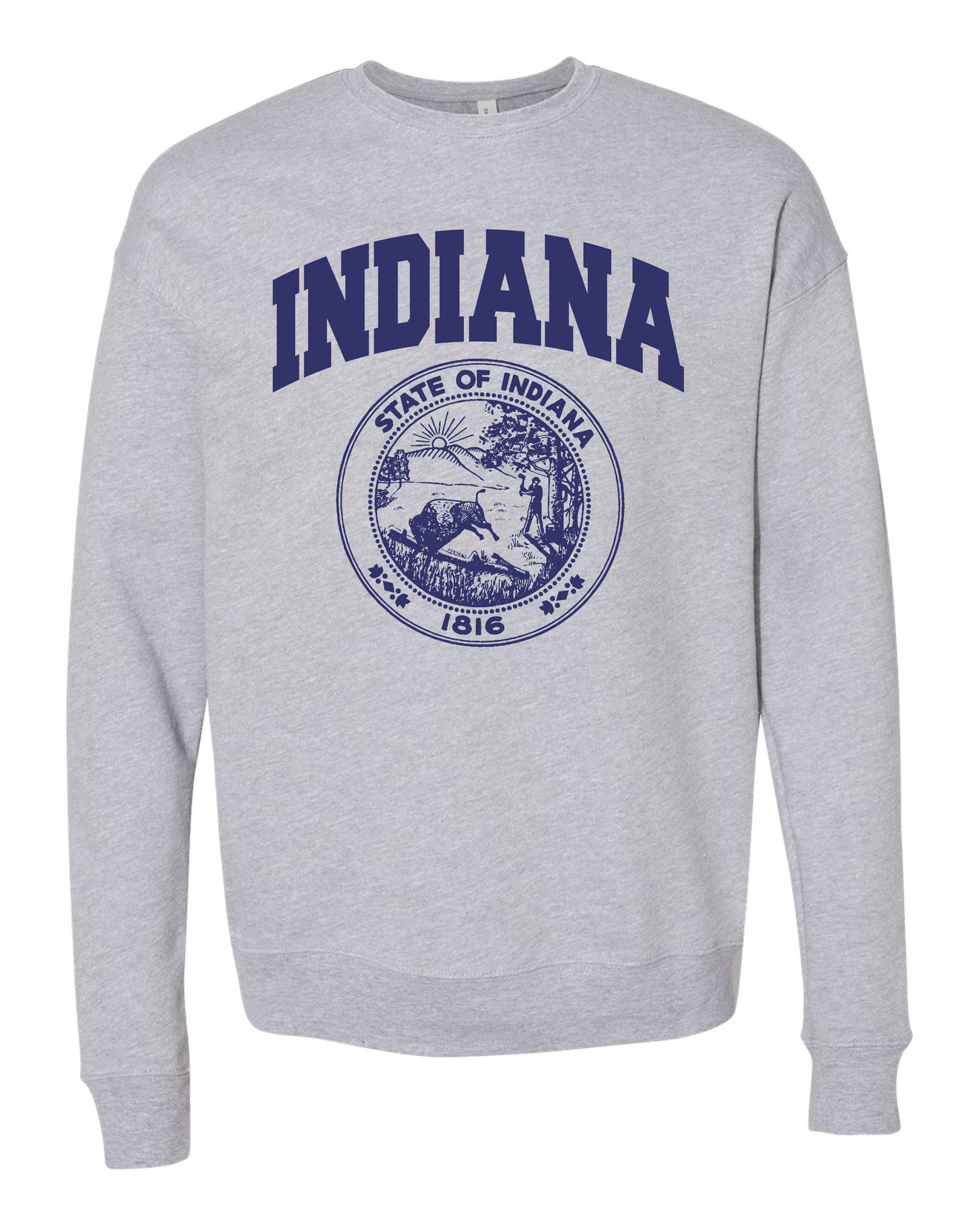Indiana State Seal Crewneck Sweatshirt - Free Shipping