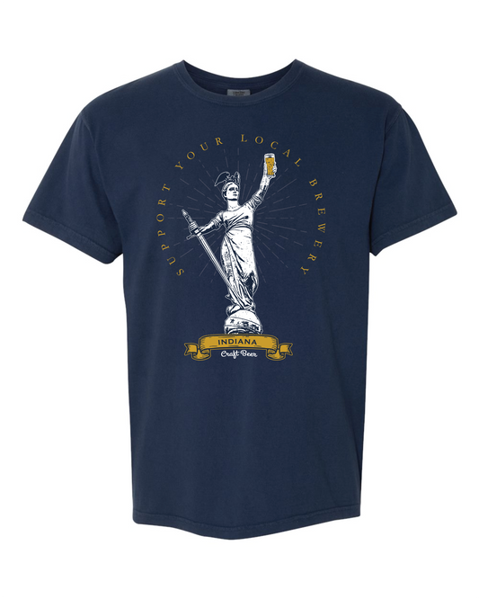Support Your Local Brewery T-shirt - Indiana Breweries on Back